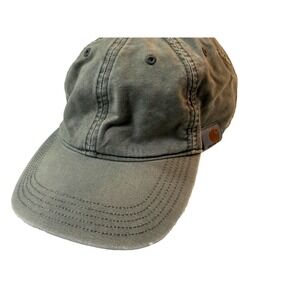 Carhartt Hat Cap Strap Back Mens One Size Gray Canvas Workwear Utility Gorpcore